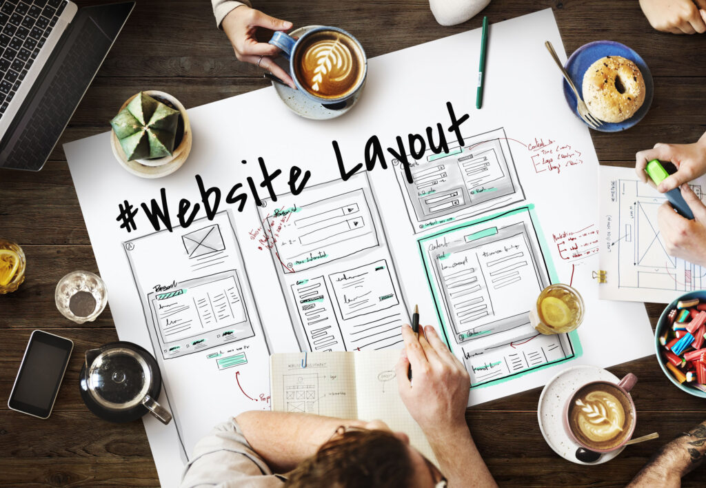 Website development layout sketch drawing Website Layout Planing Image