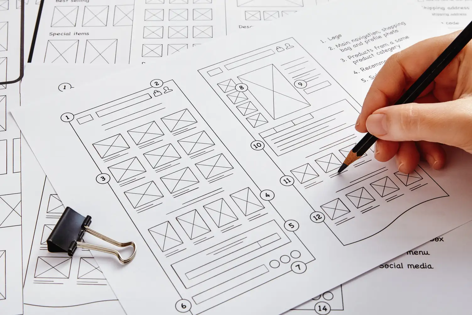 high-converting-landing-page-tips Landing page wireframe sketches showing conversion-optimized layout and structure