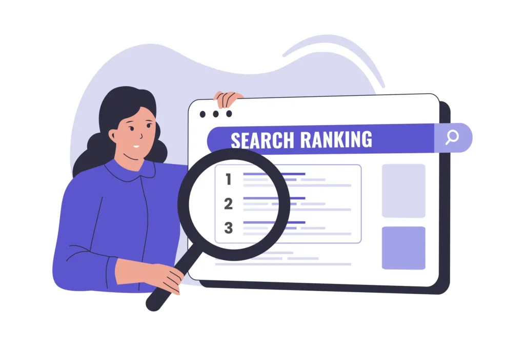 Advanced keyword research showing search ranking analysis and competitor research