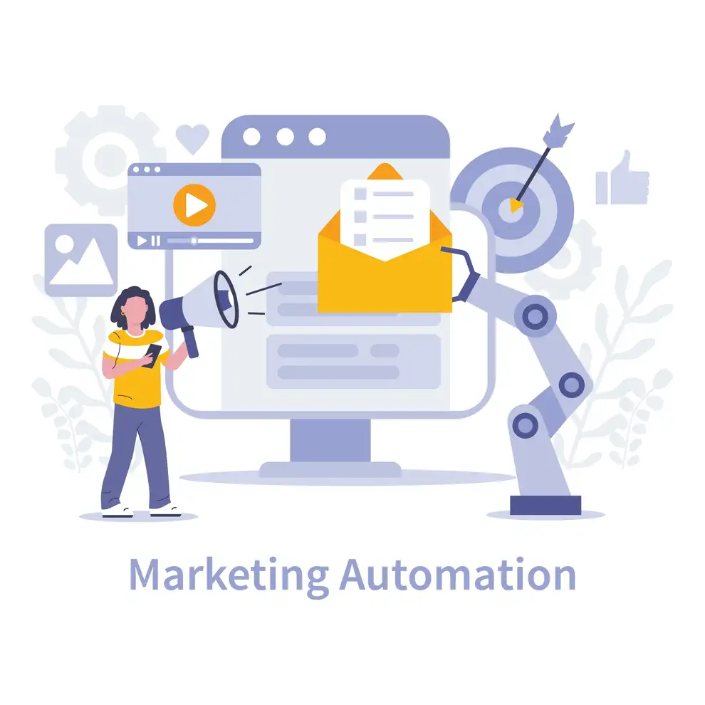 Marketing automation platform showing integrated email, CRM and campaign tools Marketing automation platform showing integrated email, CRM and campaign tools