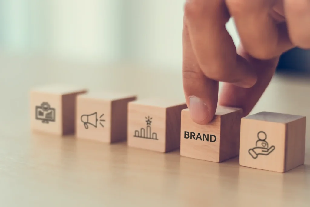 Brand positioning framework blocks demonstrating competitive positioning strategy