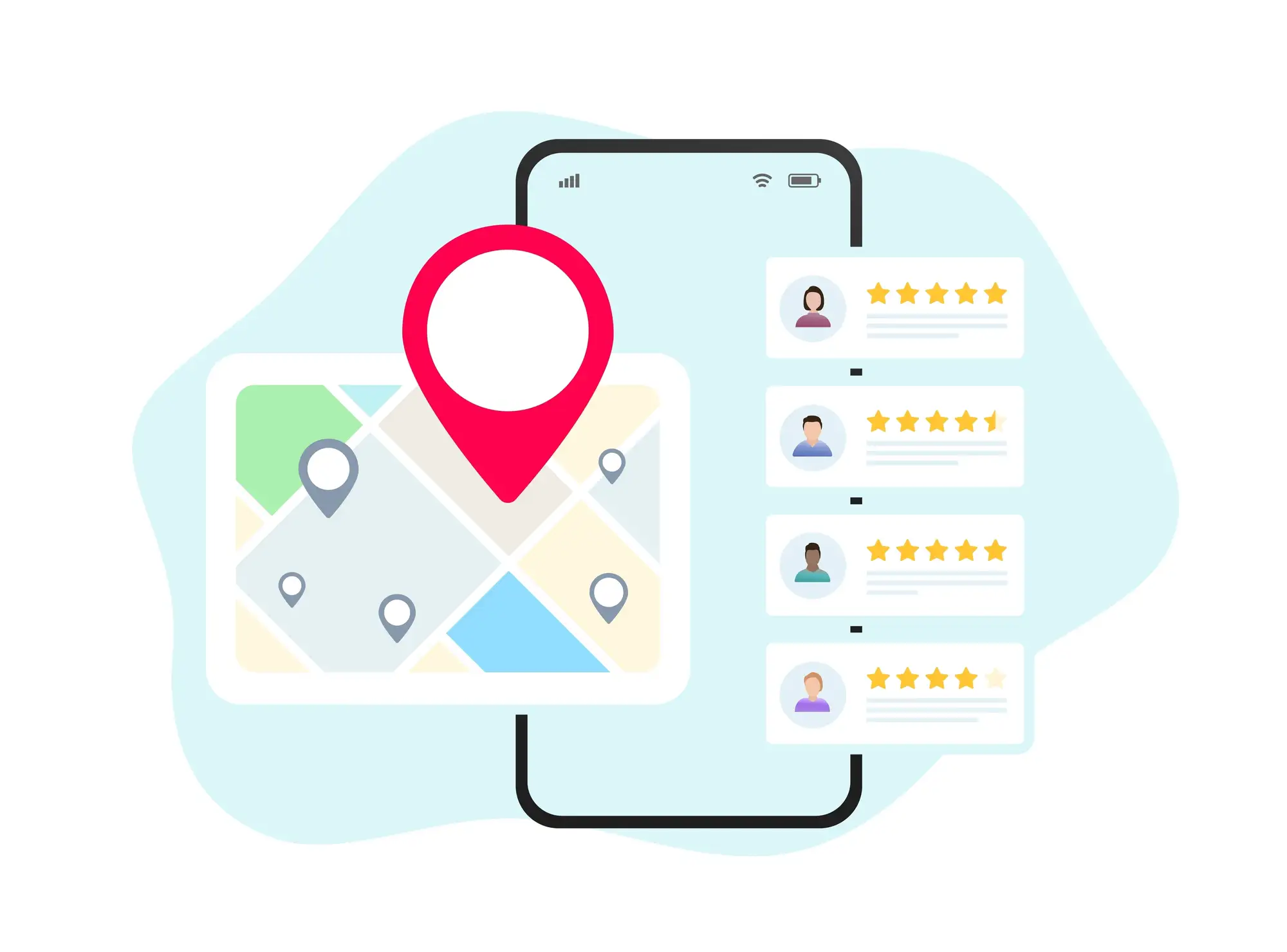 Geofencing marketing: location-based targeting with customer reviews for mobile advertising