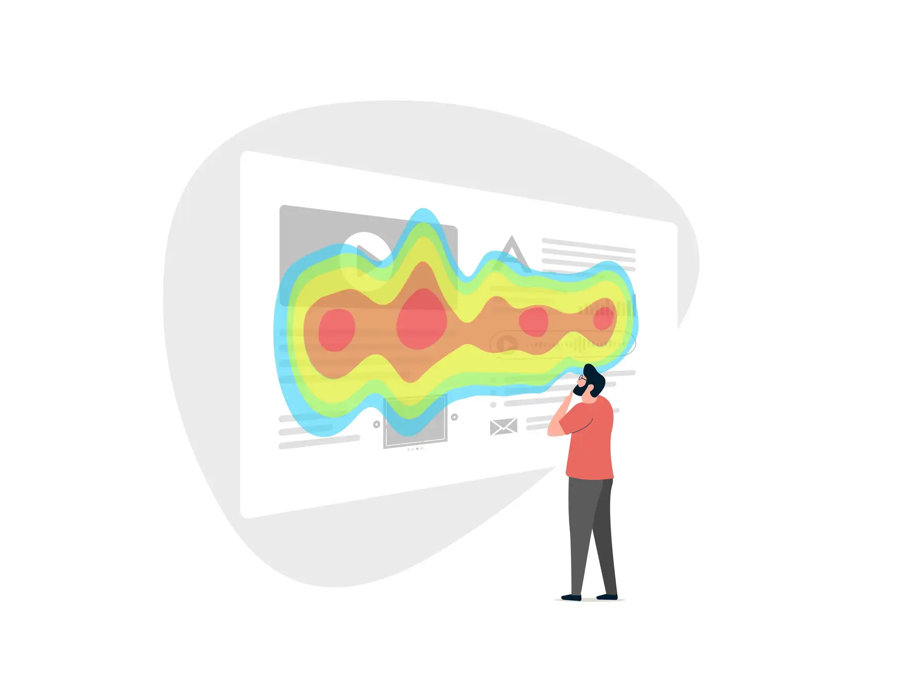 Heatmap analysis showing how to interpret a heatmap data visualization on website Heatmap analysis showing how to interpret a heatmap data visualization on website